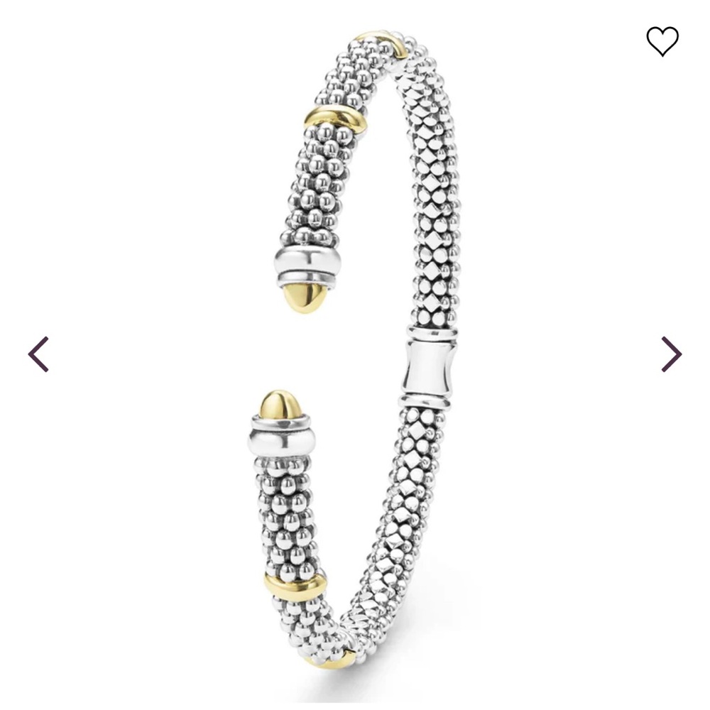 LAGOS Two-Tone Caviar Versa Torque Bracelet